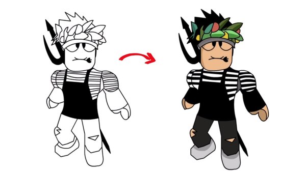 Roblox раскраска скины