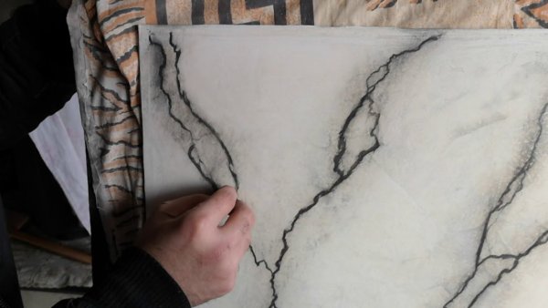 Имитация мрамора на бумаге