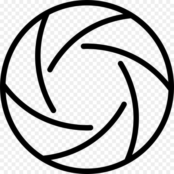 Диафрагма фотоаппарата на прозрачном фоне