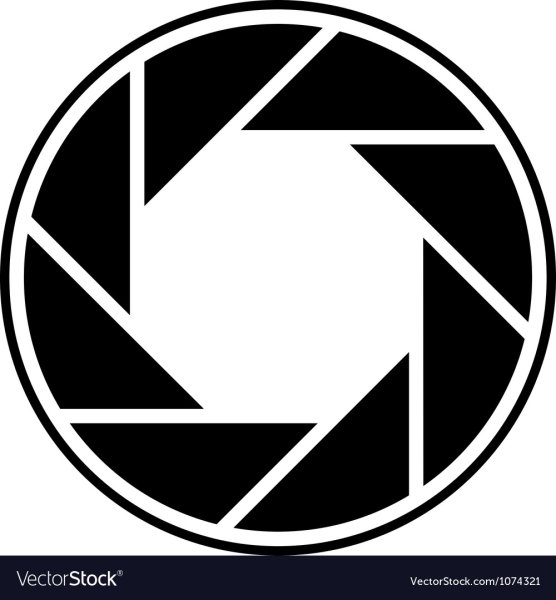 Стилизованный объектив фотоаппарата