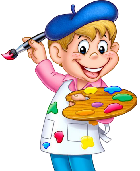 Художник на прозрачном фоне