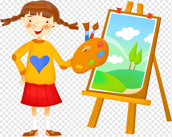 Художник на прозрачном фоне