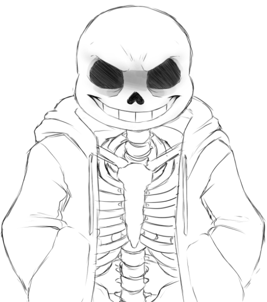 Рисунки андертейл Санс