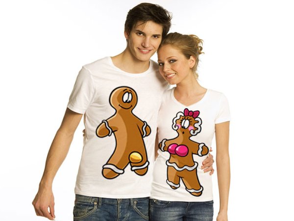 Прикольные парные футболки