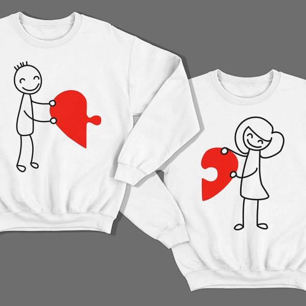 Рисунки на футболках для двоих