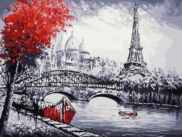 Картина по номерам Париж Эйфелева башня