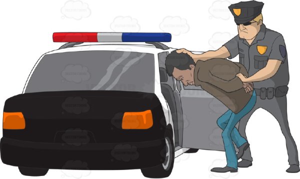 Полицейский и преступник арт