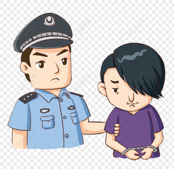 Мальчик и полицейский иллюстрация