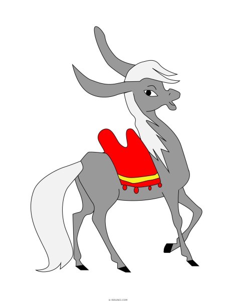 Нарисовать рисунок конек горбунок