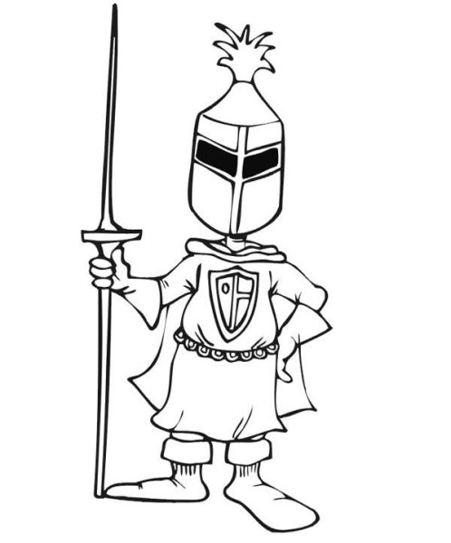 Рыцари. Раскраска