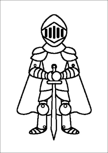 Рыцарские доспехи раскраска