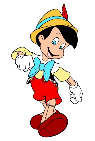 Персонажи Пиноккио Дисней карандашом