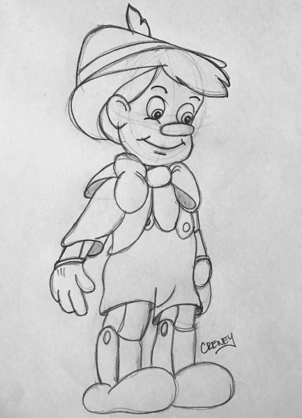 Пиноккио нарисовать