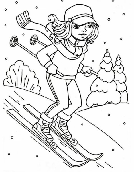 Раскраска спорт для детей