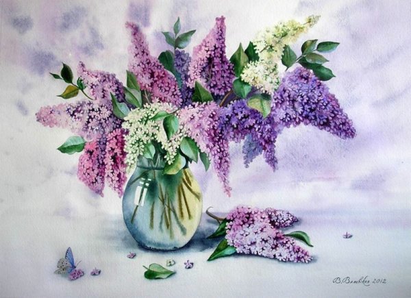 Стилизованная сирень