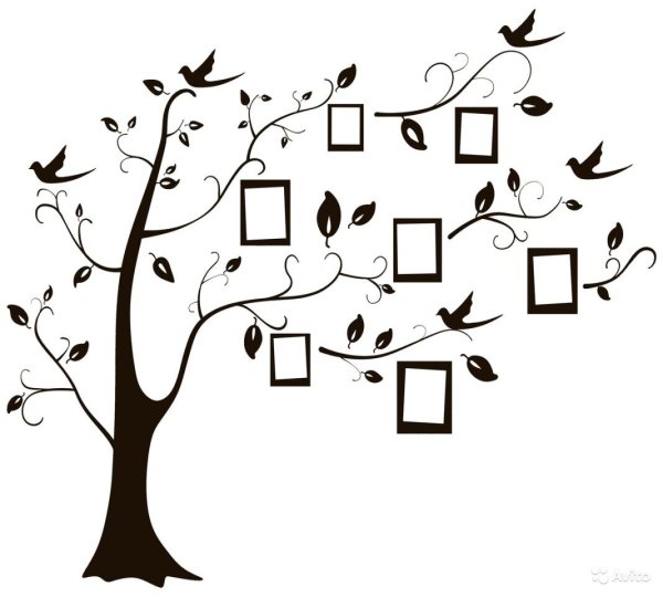 Трафарет дерева для родословной