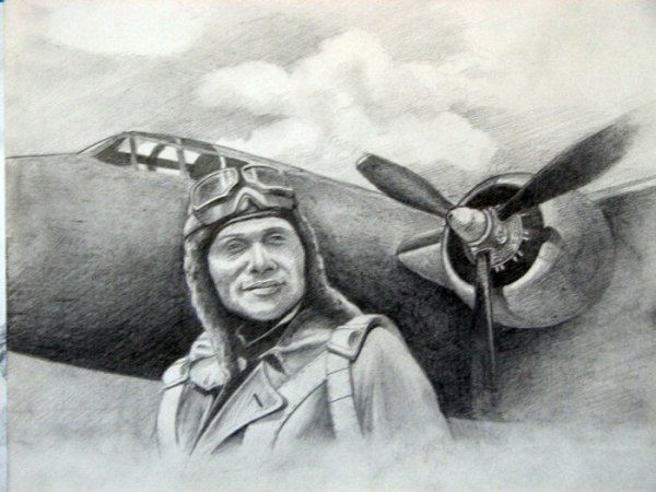 Водопьянов Полярный летчик рисунок