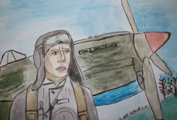 Летчик рисунок