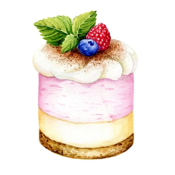 Торт акварель