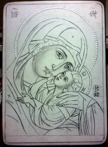 Венчальные иконы прорись