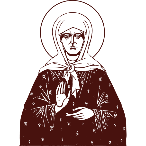 Икона Христа прорись