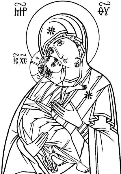 Прорись иконы Николая Чудотворца