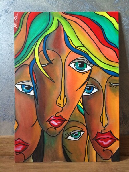 Абстракция акрилом на холсте