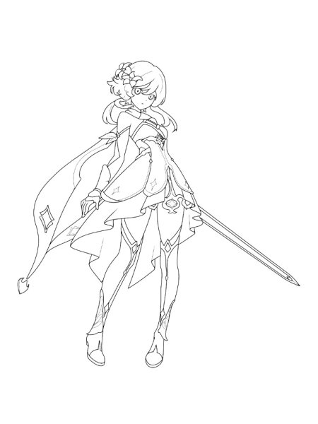 Раскраку Геншина