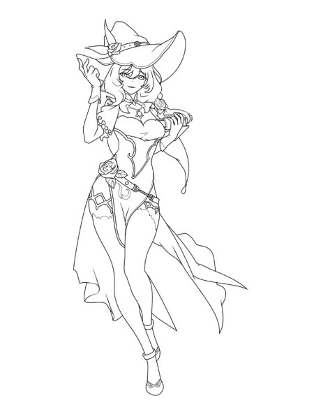 Геншин импактраскраска