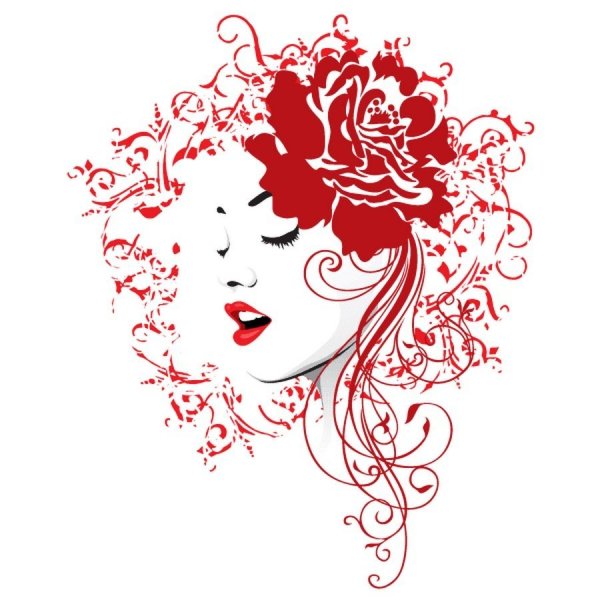 Очертания женского лица