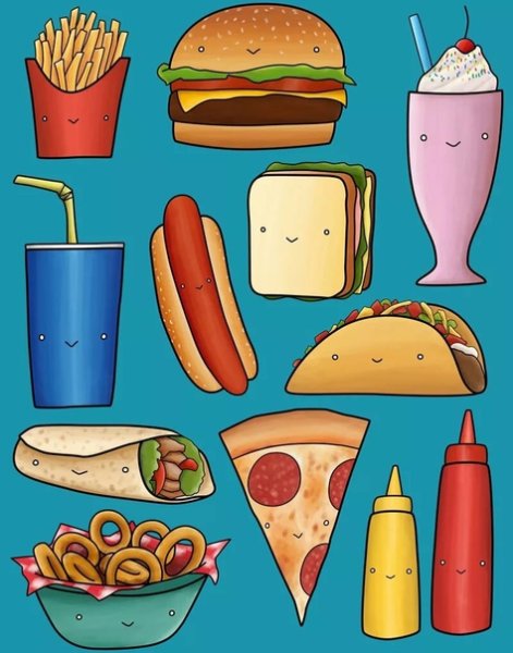 Нарисованная еда