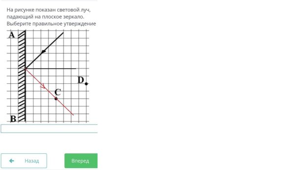 На рисунке показон световой лучь, падающий н аполское зеркало