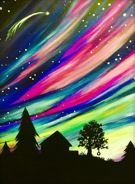 Картины Джанибекова Северное сияние