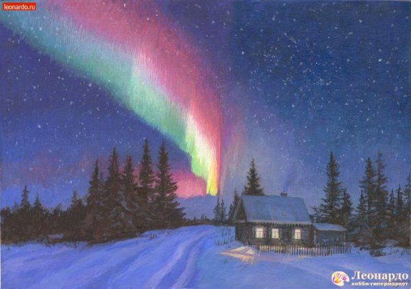 Северное сияние рисунок