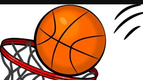 Баскетбольный мяч на белом фоне