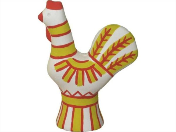 Каргопольская глиняная игрушка петушок