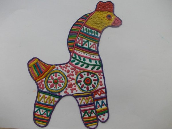 Филимоновская лошадка пластилинография