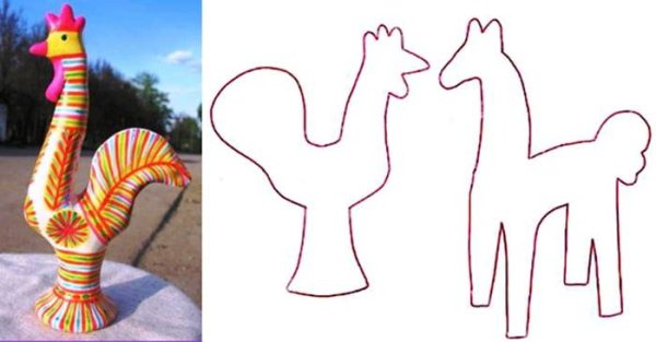 Филимоновская игрушка петушок роспись