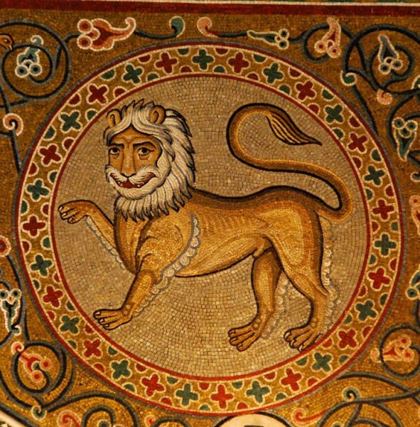 Византийская мозайка Лев