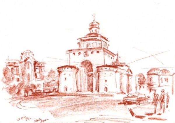 Золотые ворота Владимир вектор