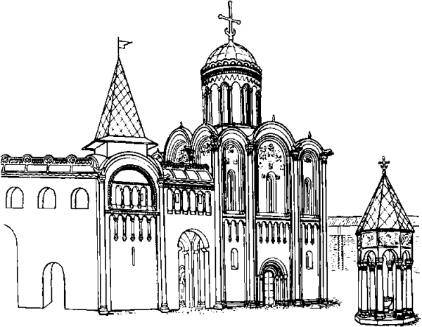 Владимиро-Суздальское княжество соборы рисунок