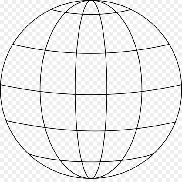 Земной шар с меридианами