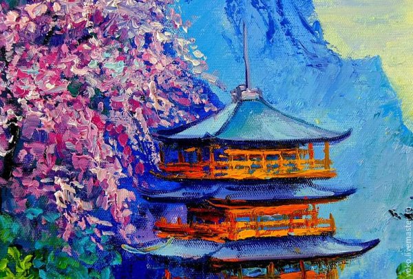 Япония гора Фудзияма арт