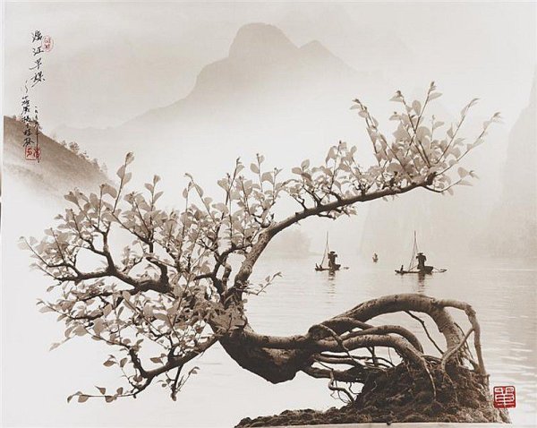 Китайская живопись пагода