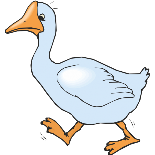 Гусь нарисованный