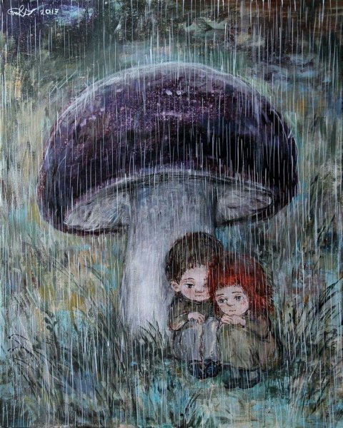 Грибной дождь рисунок для детей