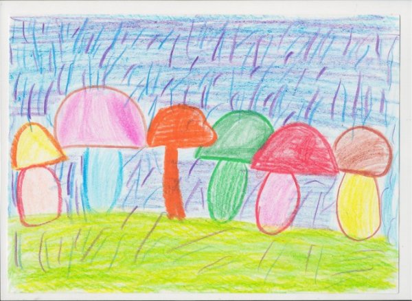 Рисование грибной дождь