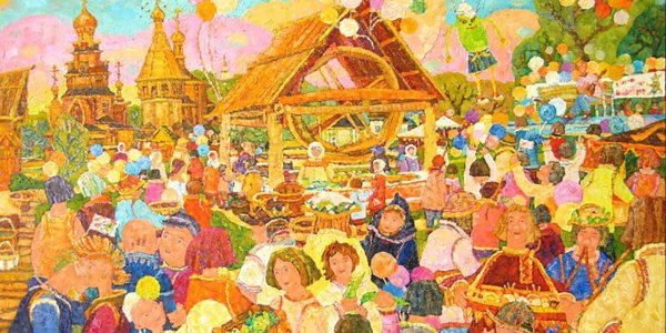 Русская ярмарка картина