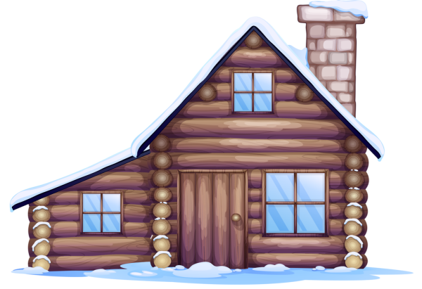 Деревенский домик карандашом