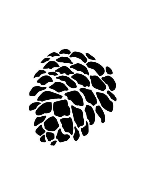 Кедровая шишка трафарет